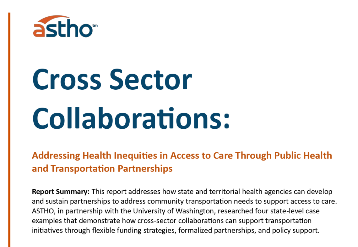 ASTHO Cross Sector Collaborations Report